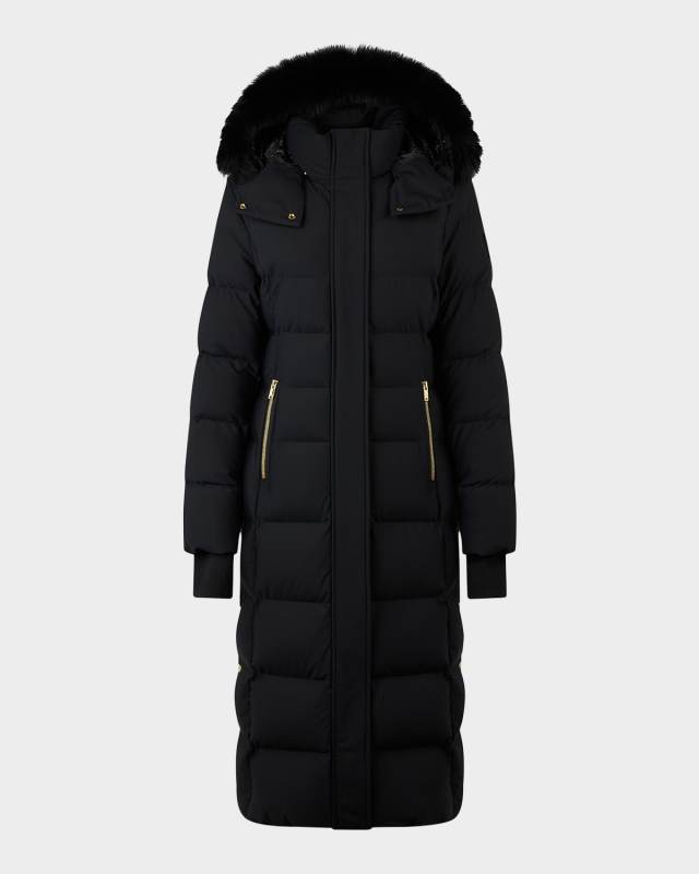 Jocada Shearling Parka with Gold Hardw