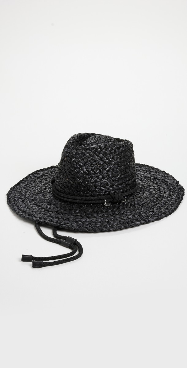 rag & bone Braided Straw Hat Black