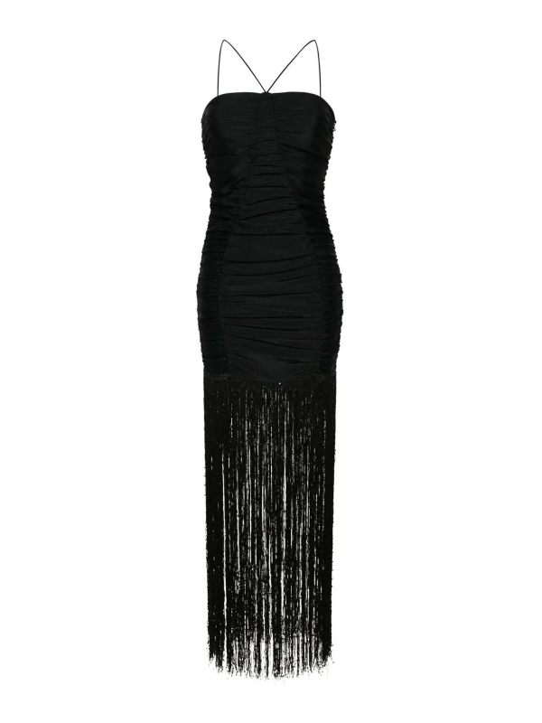Rotate Birger Christensen Maxi Robe - Noir