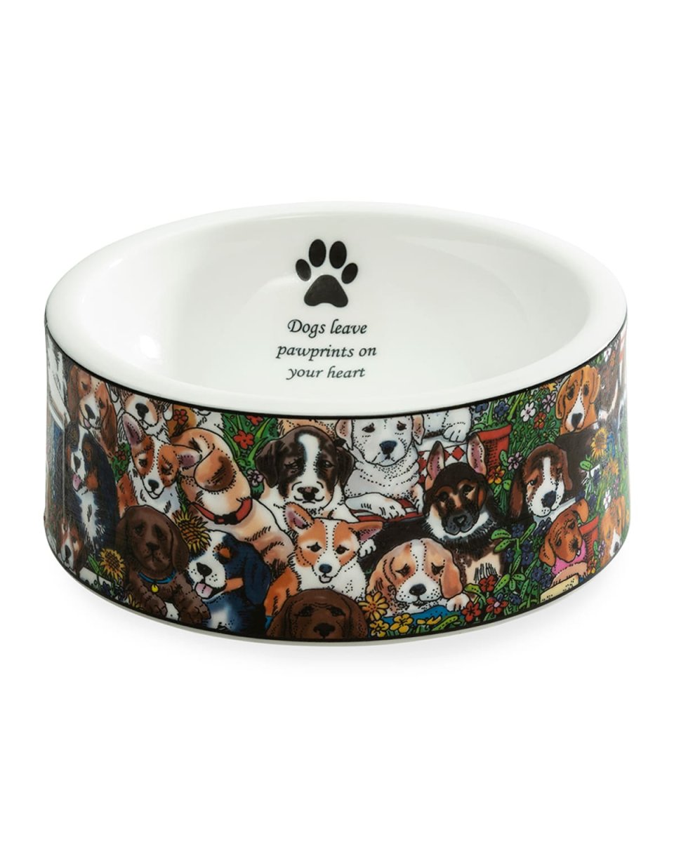 Dogs Leave Pawprints Large Bowl