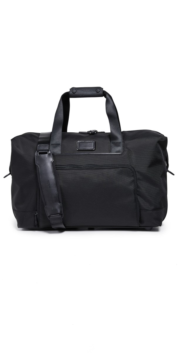 TUMI Alpha Double Expansion Satchel Bag Black