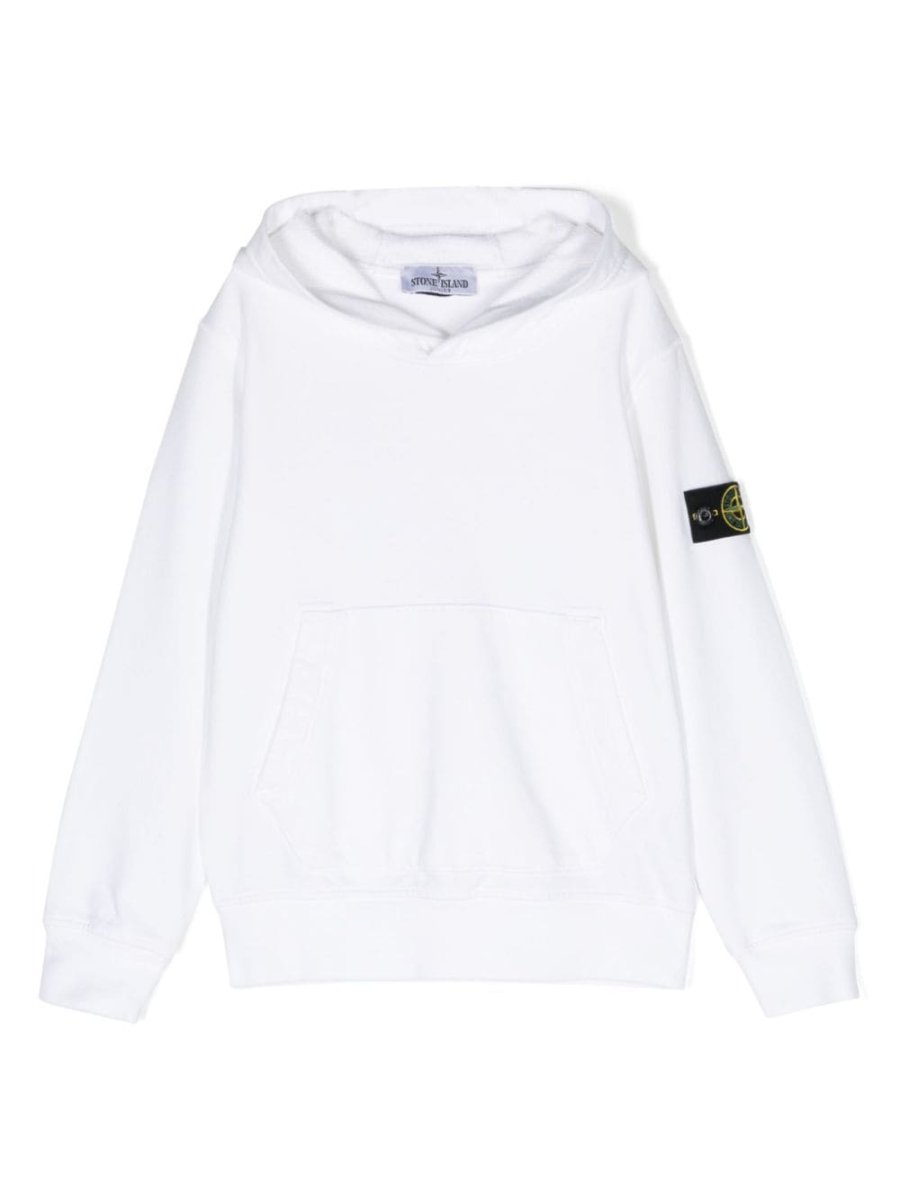 Compass-patch cotton hoodie