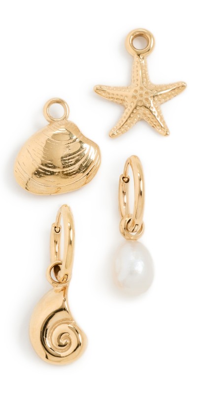 Jenny Bird Summer Huggie Set Gold