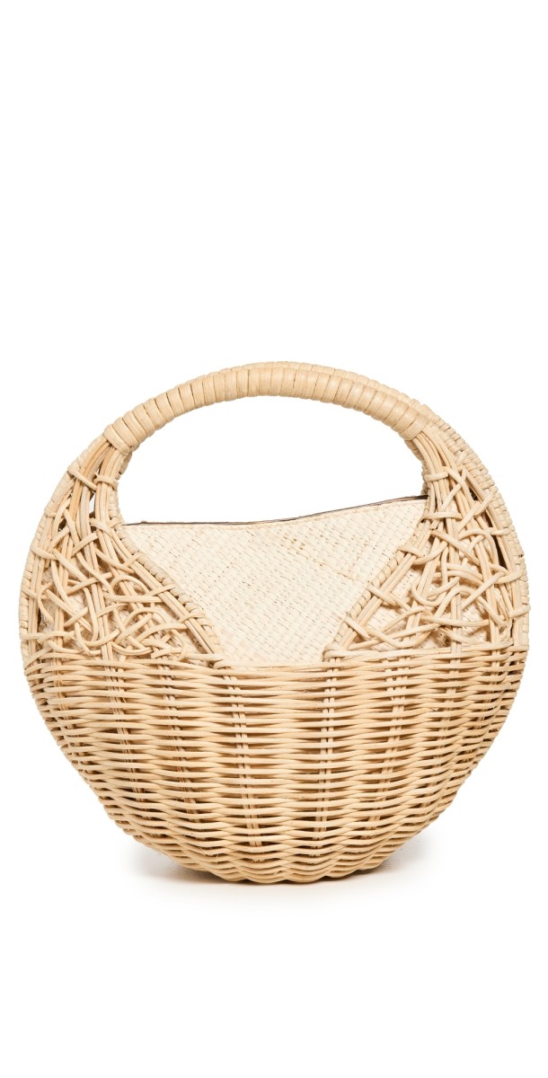 Ulla Johnson Sea Shell Wicker Bag Natural