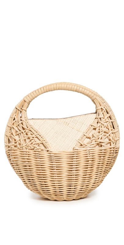 Ulla Johnson Sea Shell Wicker Bag Natural