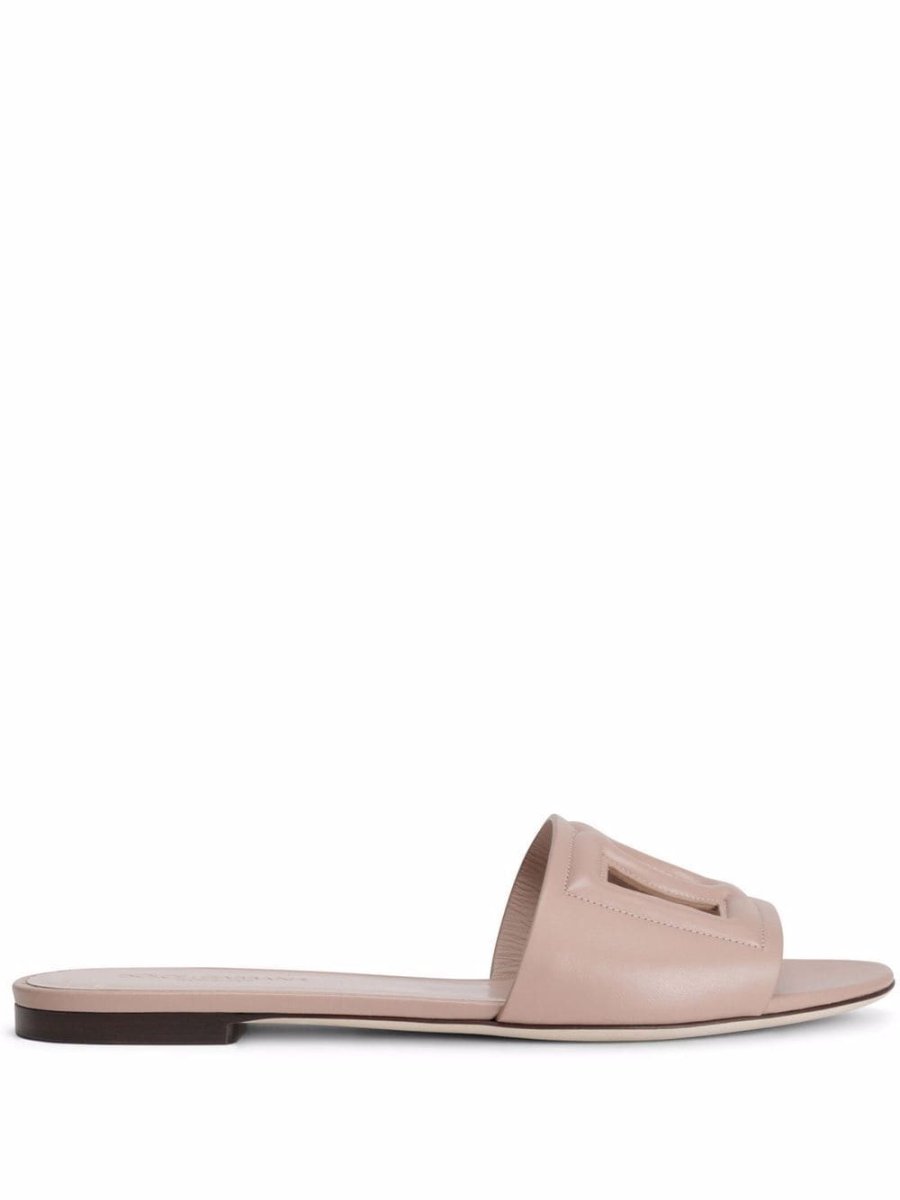 DG-logo leather sandals