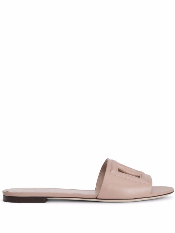 DG-logo leather sandals
