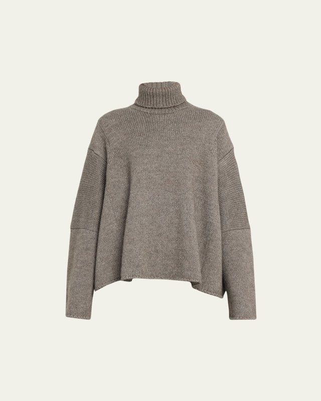 Erci Oversized Turtleneck Alpaca Top