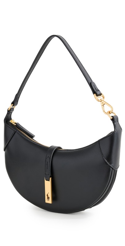 Polo Ralph Lauren Small Grain Shoulder Bag Black