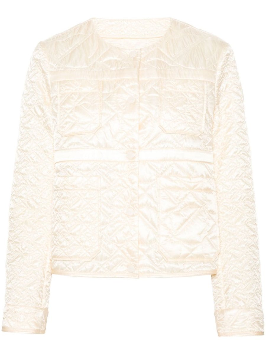 logo-quilted jacket