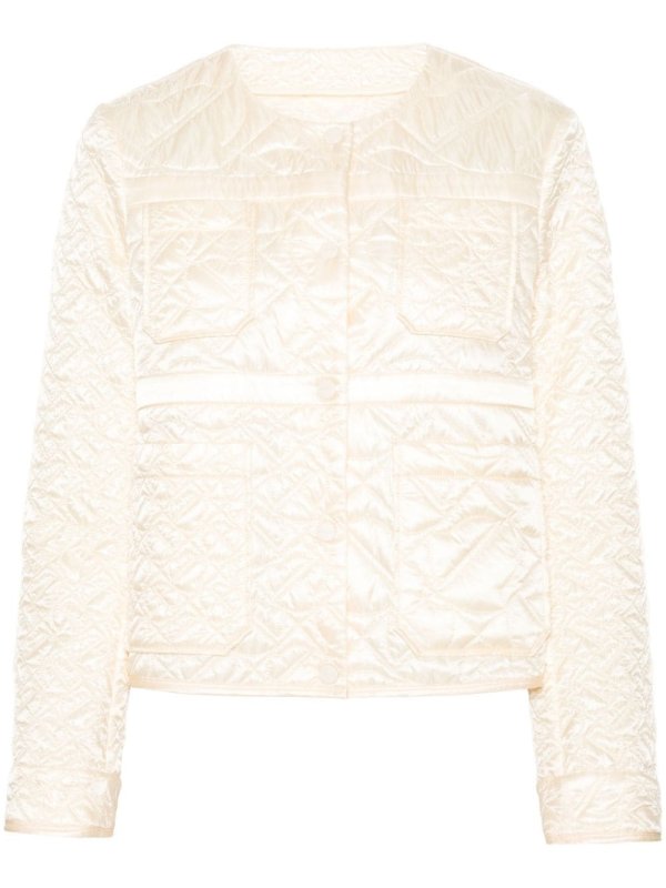 logo-quilted jacket