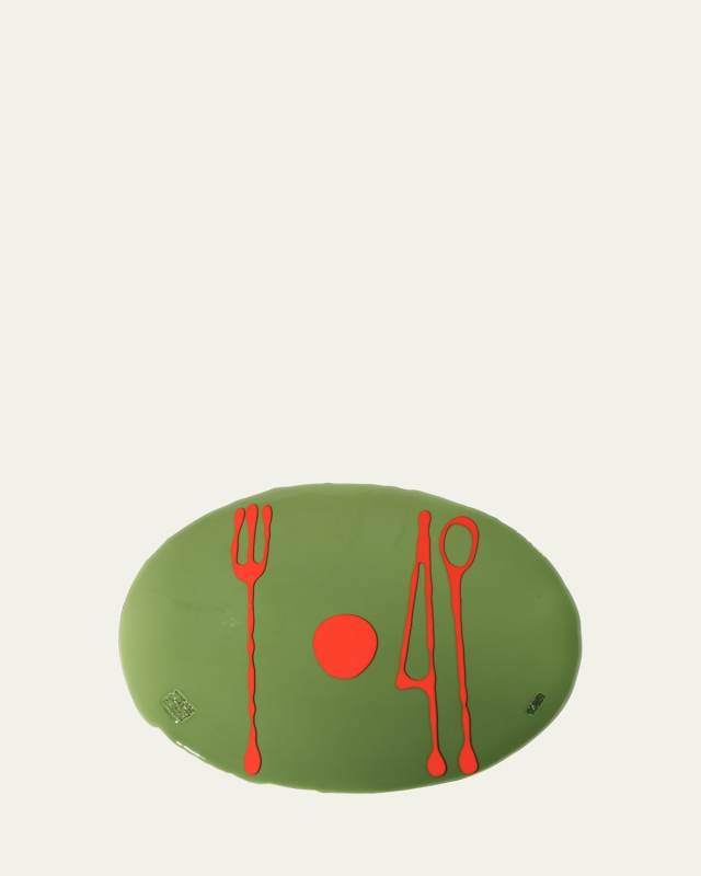 Bottle Green and Orange Table Mate Placemat