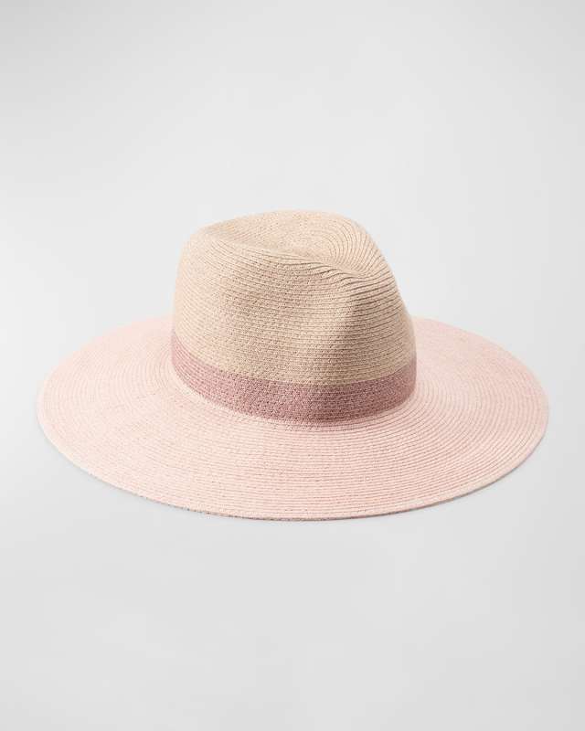 Emmanuelle Pink Straw Fedora