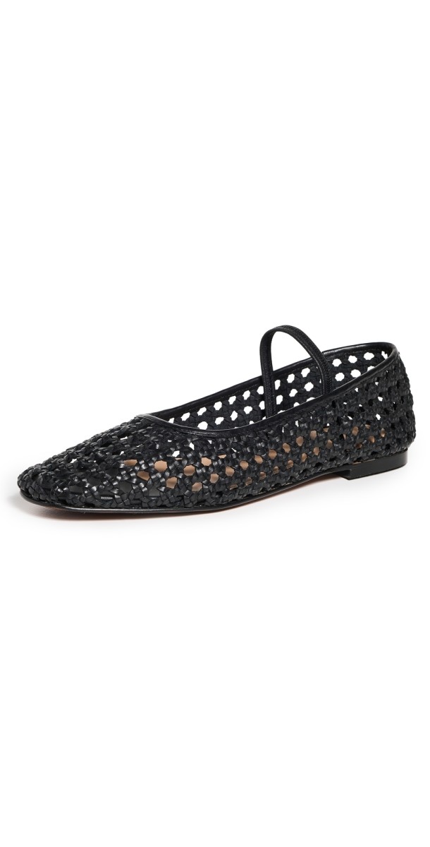 Madewell The Greta Crochet Ballet Flats True Black
