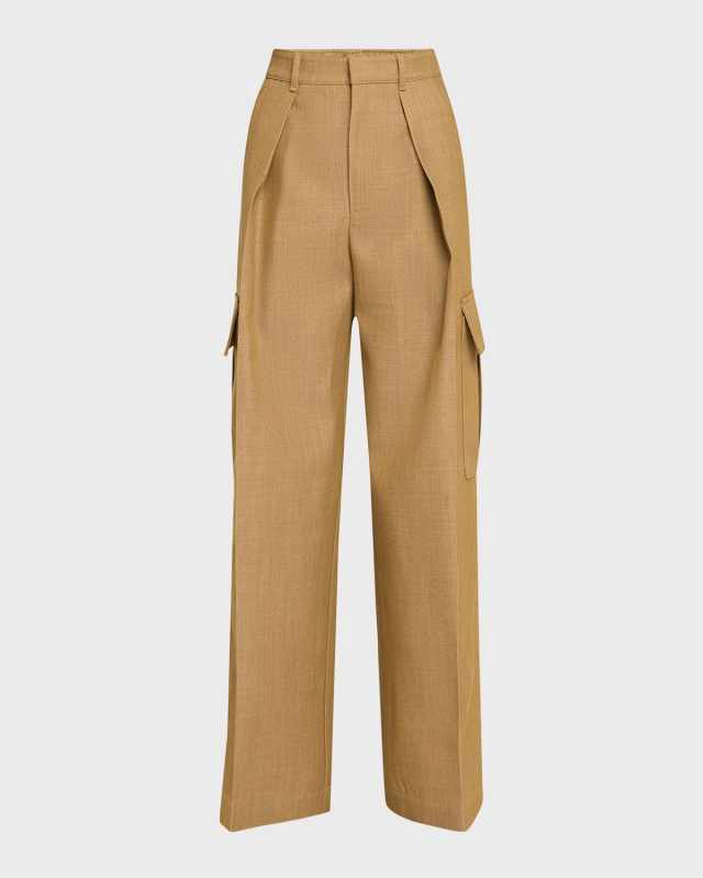 Cargo Wide-Leg Trousers