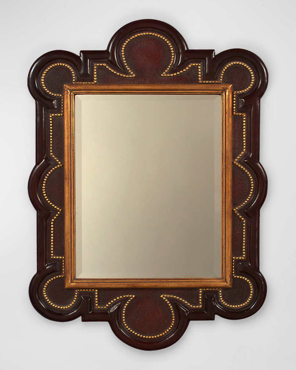 7026 Crackled Wood Wall Mirror - 56"