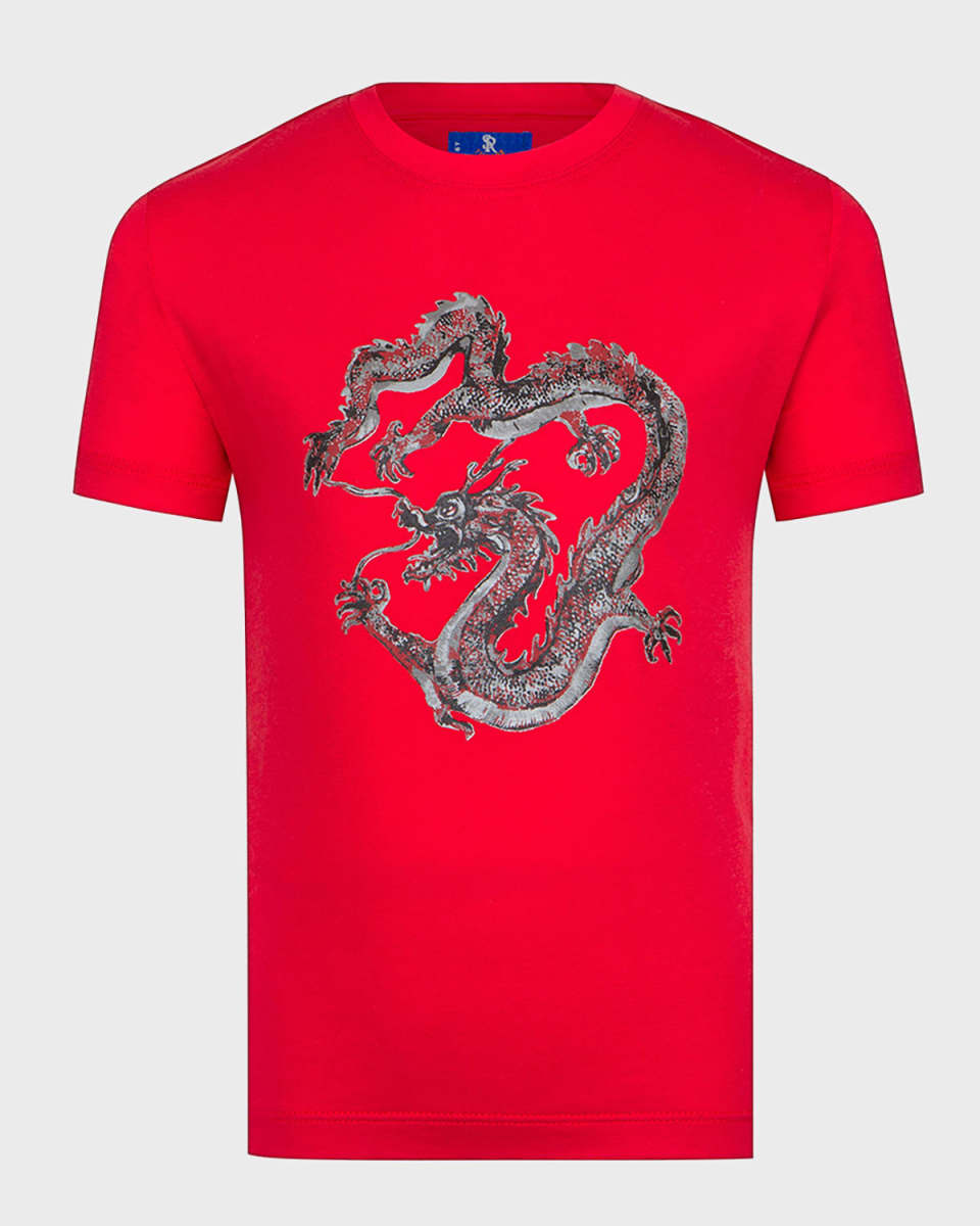 Boy's Dragon Printed Short-Sleeve T-Shirt, Size 4-1