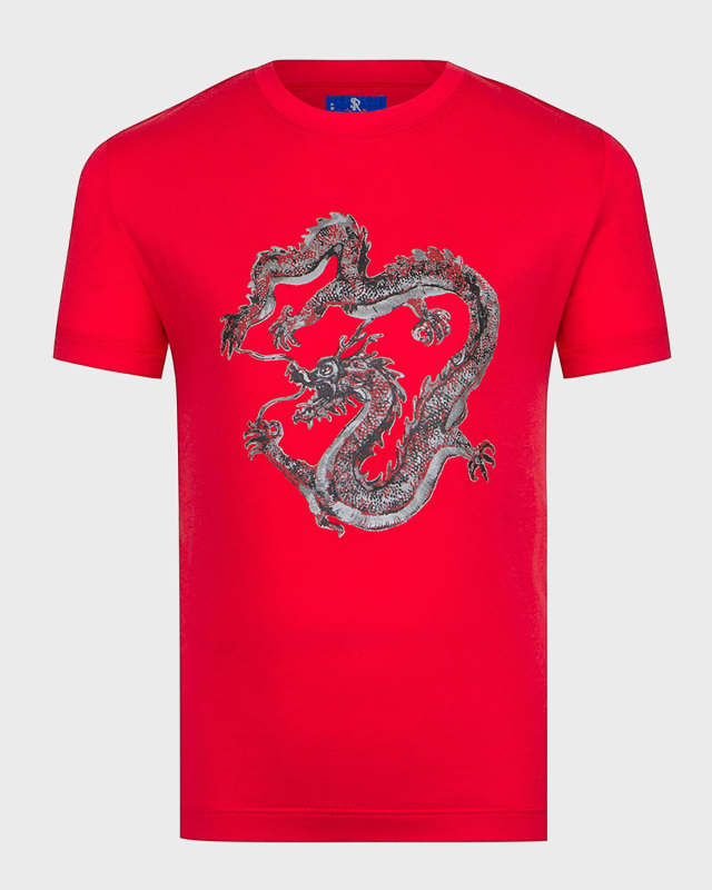 Boy's Dragon Printed Short-Sleeve T-Shirt, Size 4-1