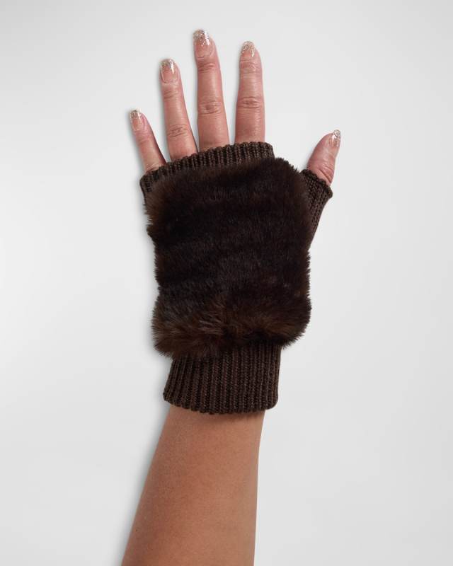 Faux Fur Fingerless Gloves