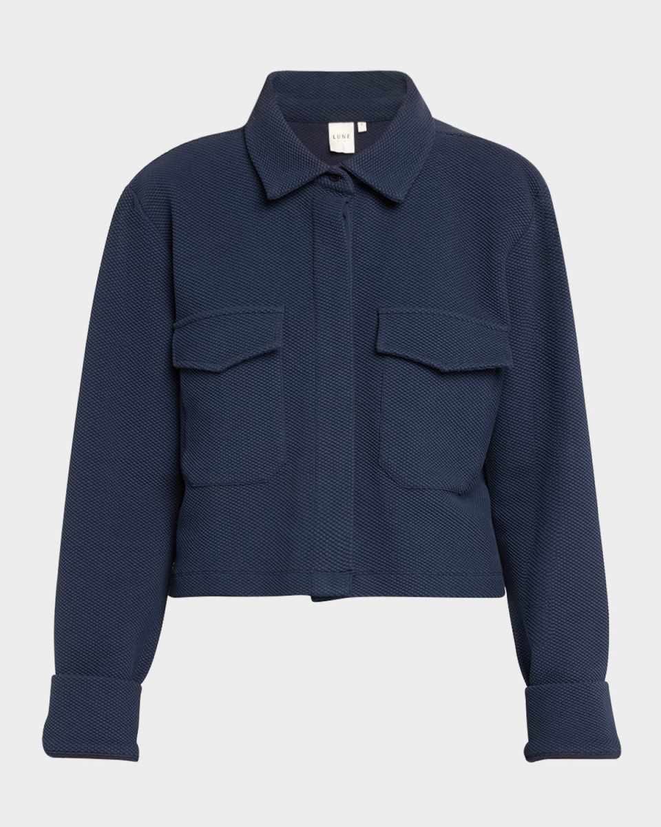 Moon Cropped Knit Blouse