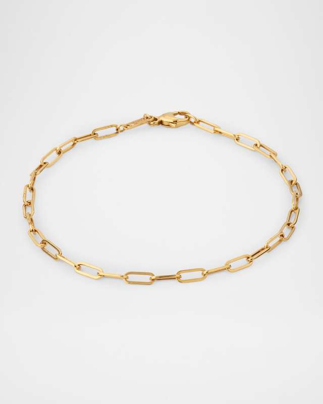Golden Dreams 18K Yellow Gold Petite Paper Clip Chain Bracelet