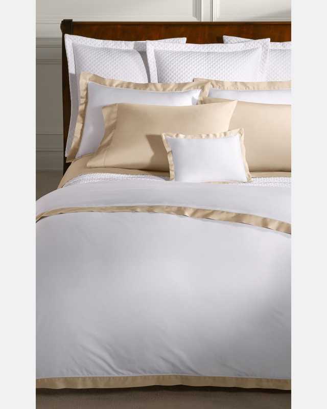 Organic Sateen Border Duvet, FULL-QUEEN