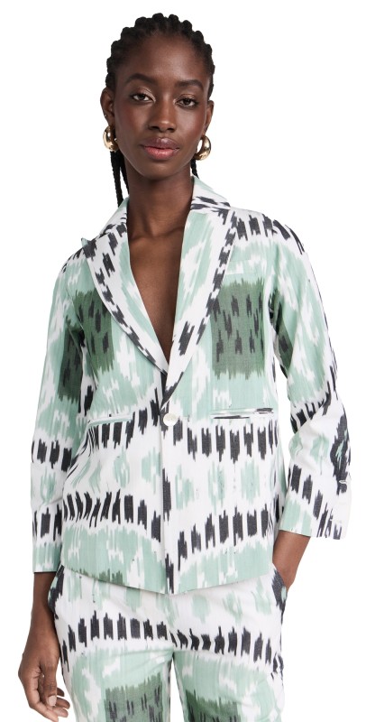 Guadalupe Design Ikat Jacket Green
