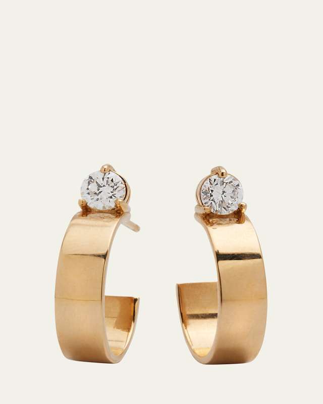 Solo Diamond Hoop Earrings