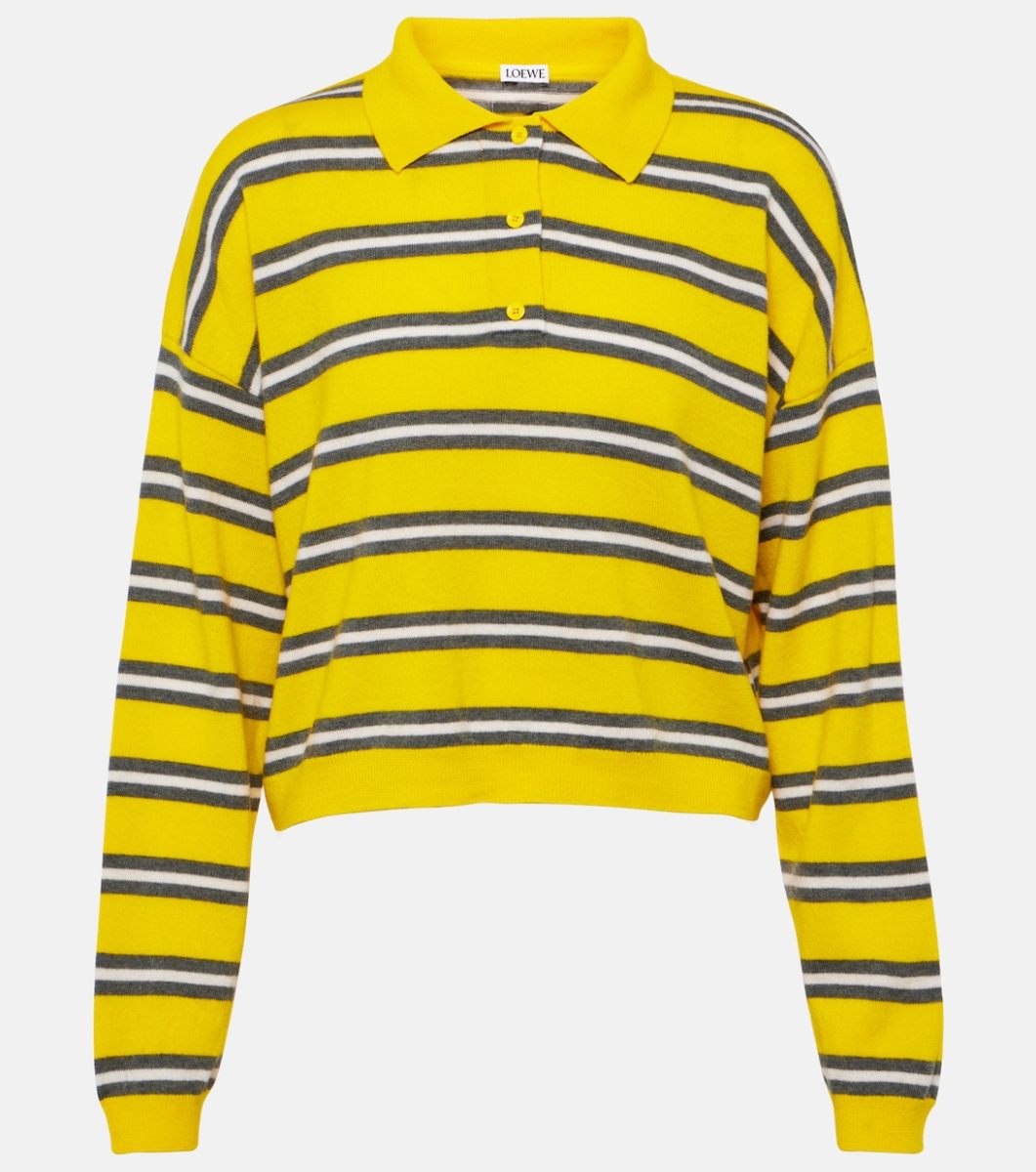 Loewe Striped wool polo sweater