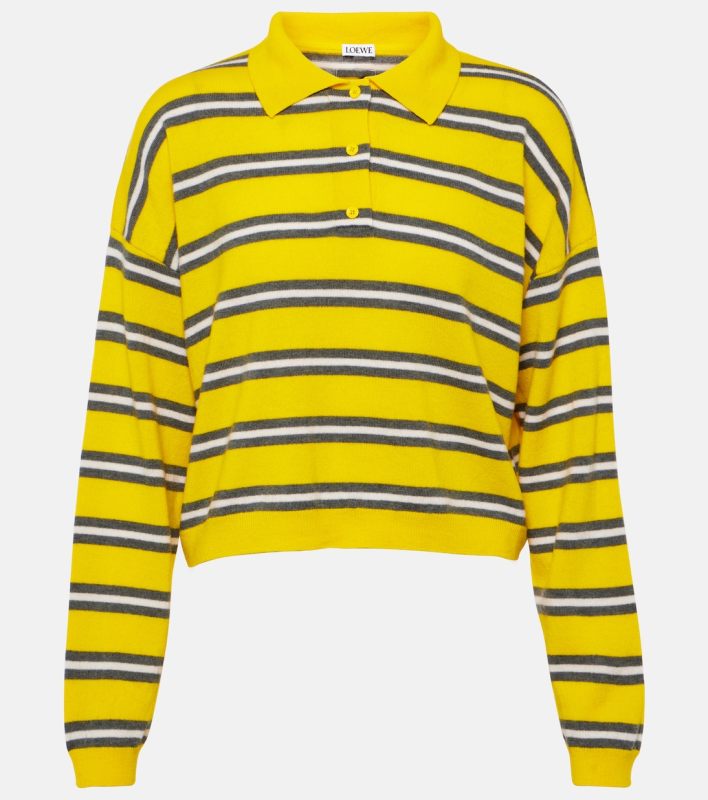 Loewe Striped wool polo sweater