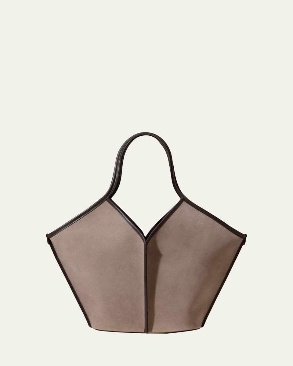 Calella Suede and Leather Tote Bag