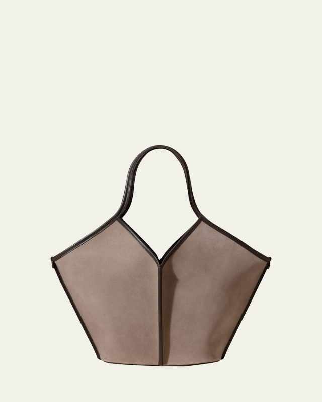 Calella Suede and Leather Tote Bag