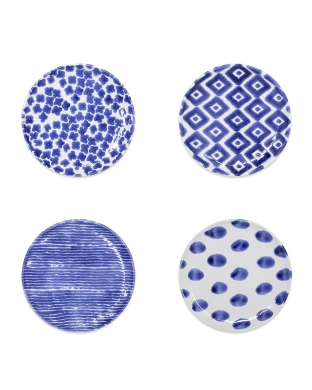 Santorini Assorted Cocktail Plates, Set of 4