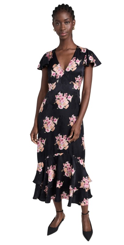 LoveShackFancy Elowen Dress Black Pearl