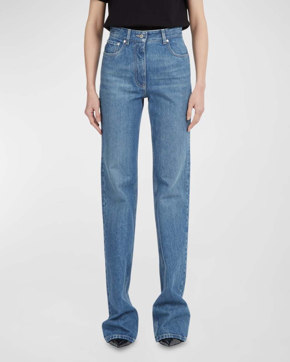 Straight-Leg Denim Trousers