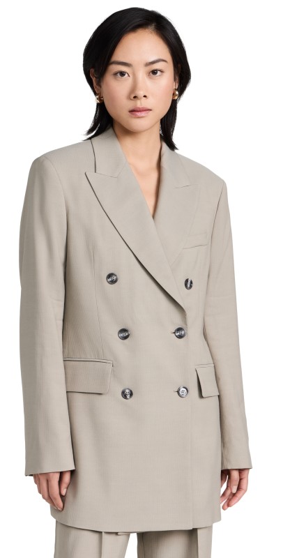 Acne Studios Double Breasted Tuxedo Jacket Dusty Grey