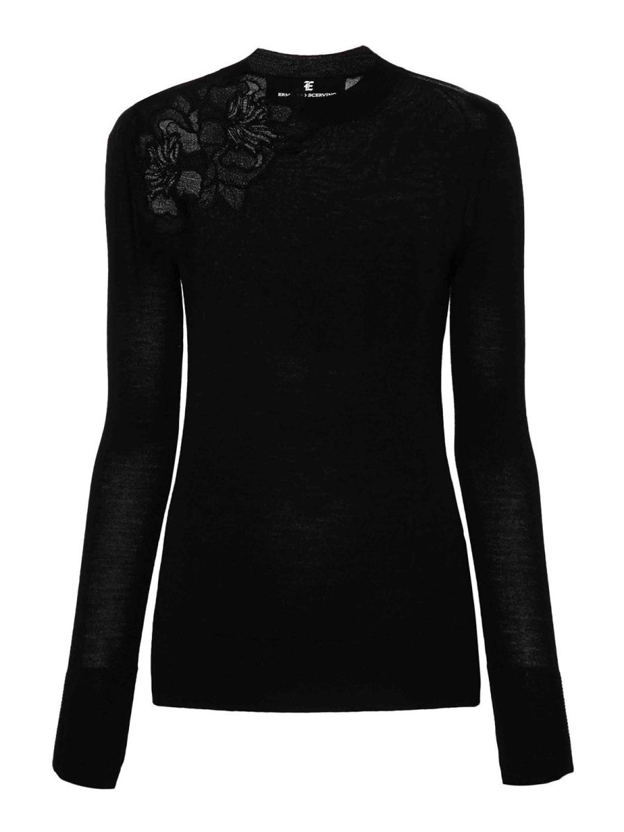 Ermanno Scervino Pull Col Bateau - Noir