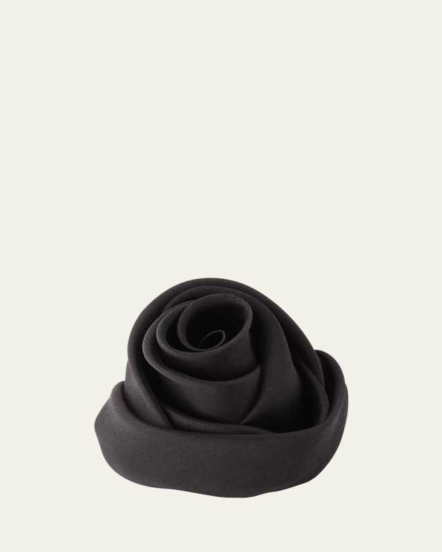 Silk Rolled Rose Brooch