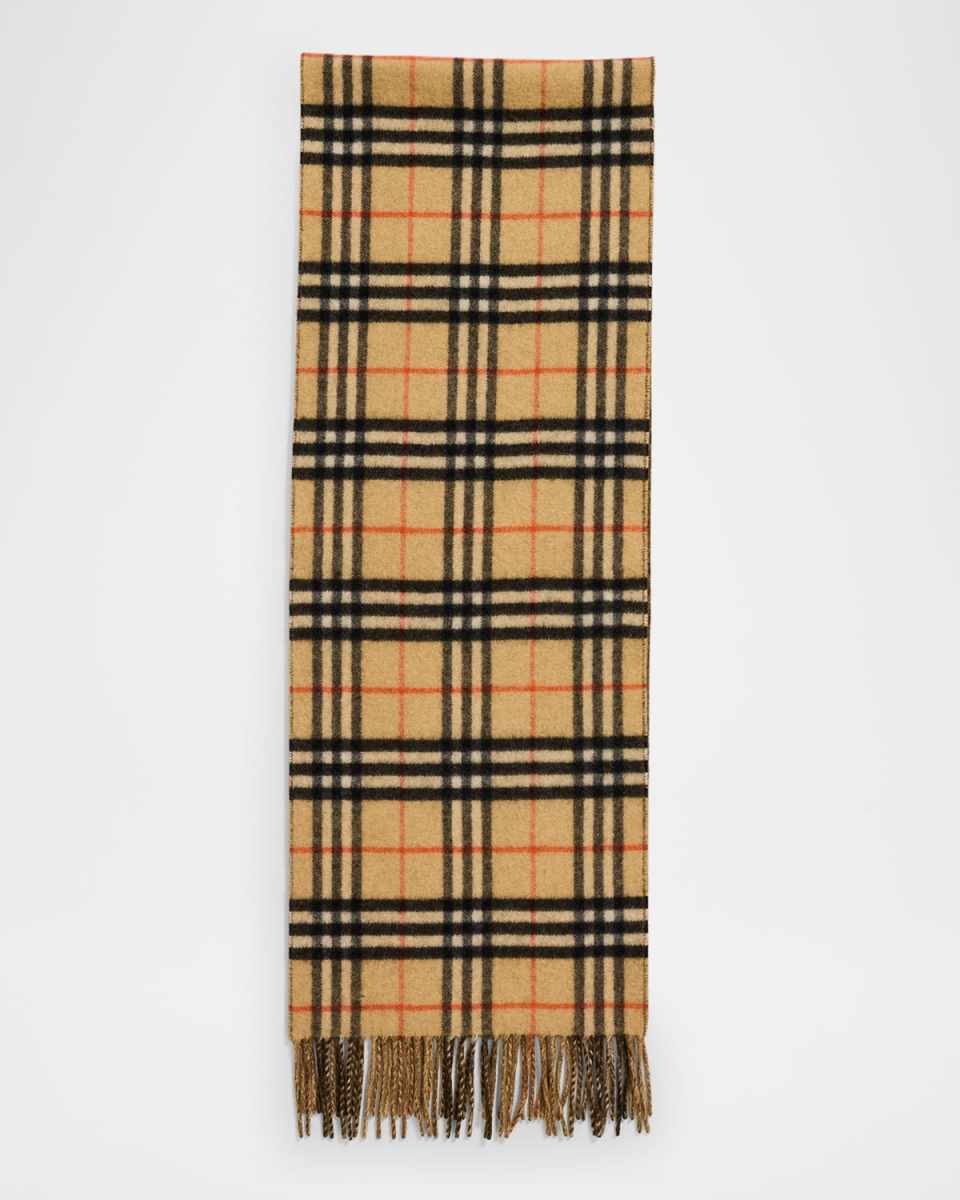 Men's Reversible Cashmere Check Scarf