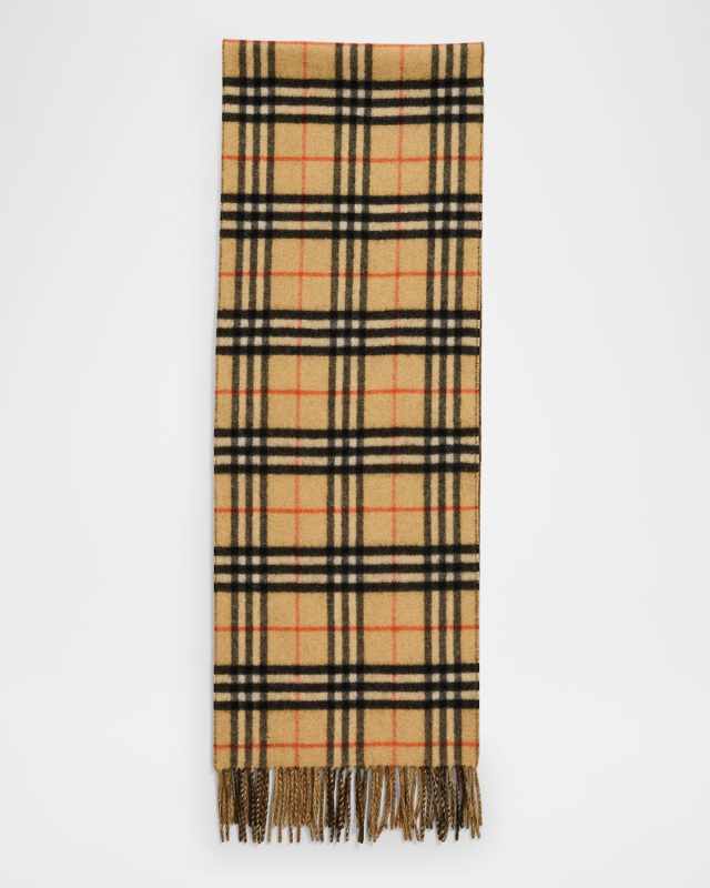 Men's Reversible Cashmere Check Scarf