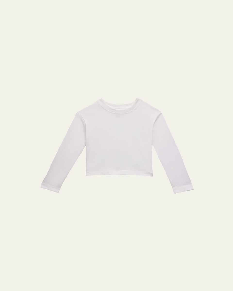 Girl's Long Sleeve Cropped T-Shirt, Size 2