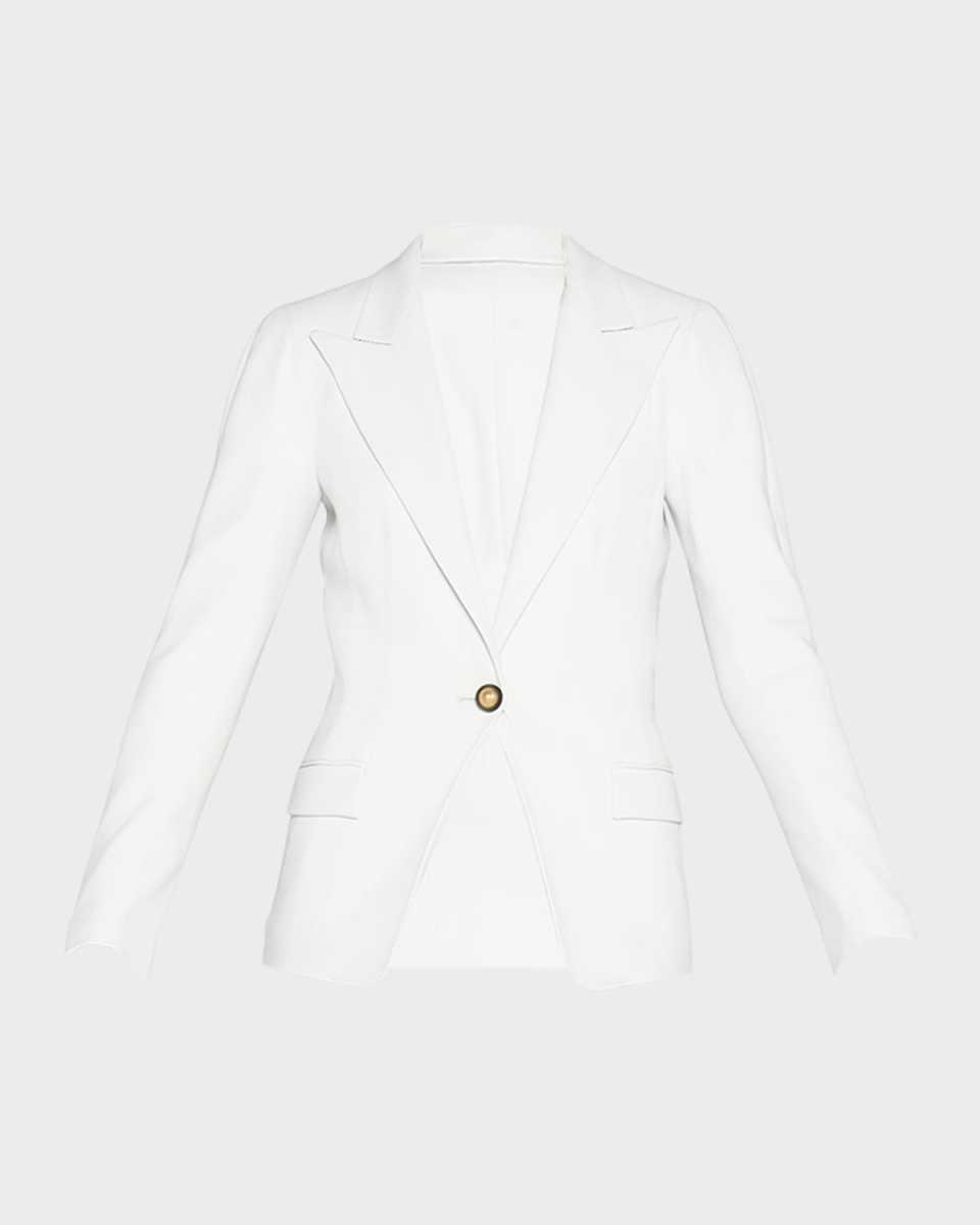 Viscose Cady Single-Breasted Blazer