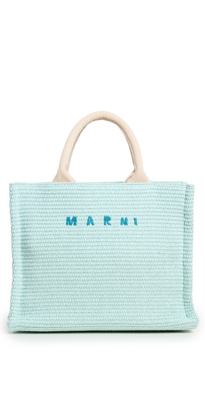 Marni Small Basket Tote Pale Mint