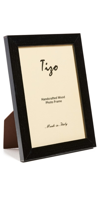 Tizo Design Tizo Designs 5x7 Italian Wood Frame Dark Charcoal Black