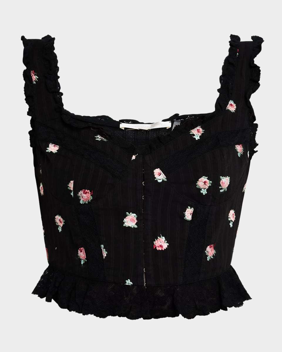 Galette Embroidered Floral Top