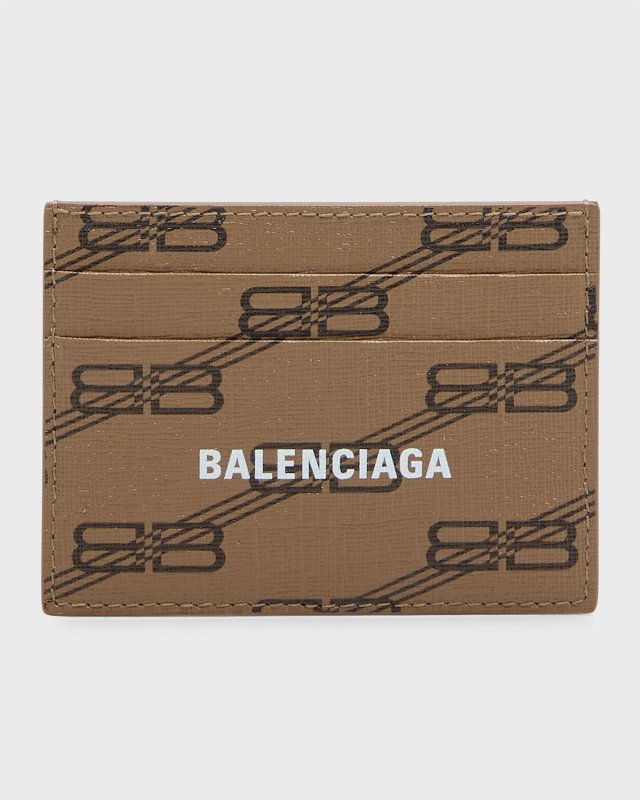 Men's Signature Card Holder BB Monogram Coated Canvas