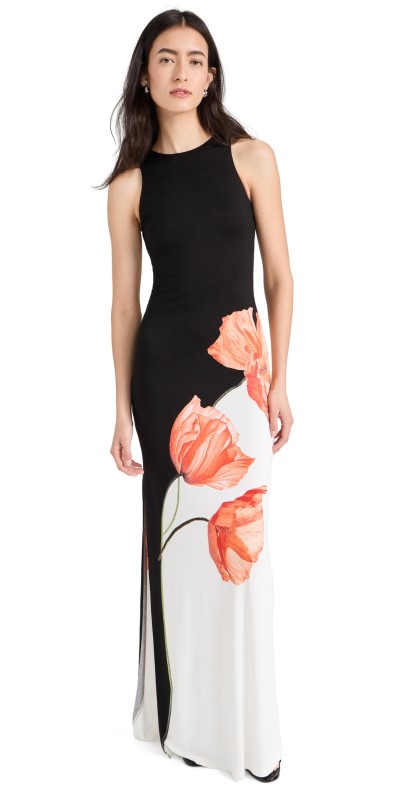 alice + olivia Pania Maxi Dress Dream Life Black