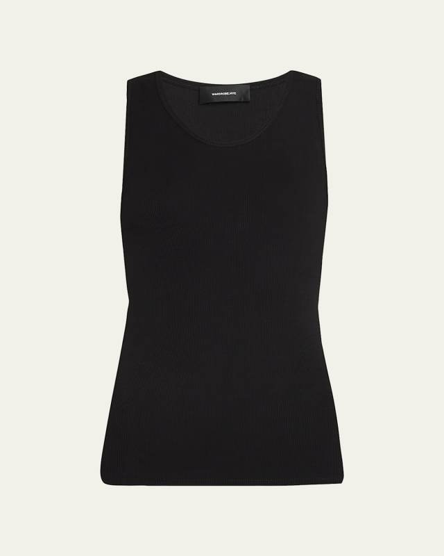 Scoop-Neck Ribbed Tank Top