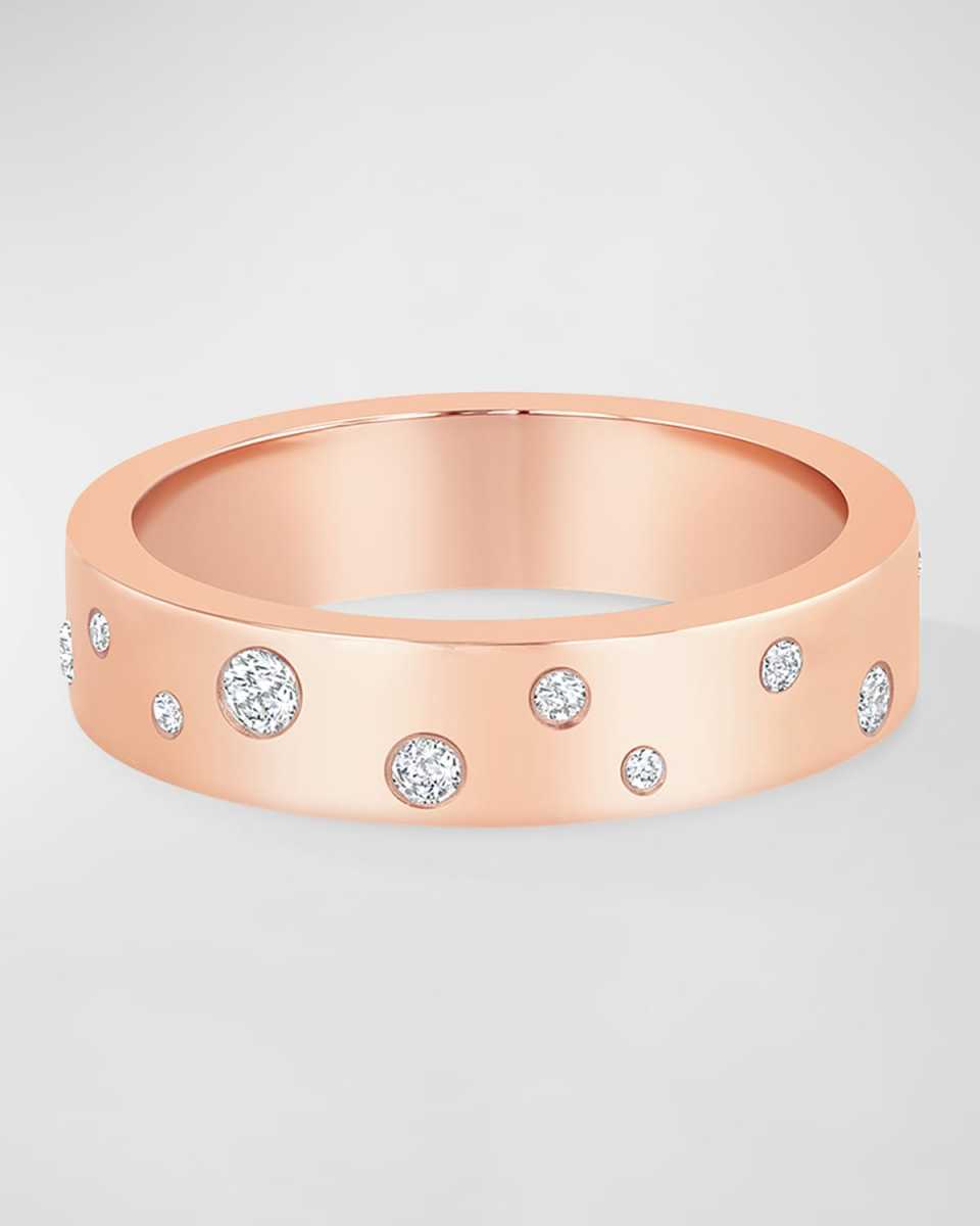 Stardust 18K Rose Gold Diamond Constellation Ring, Size 6