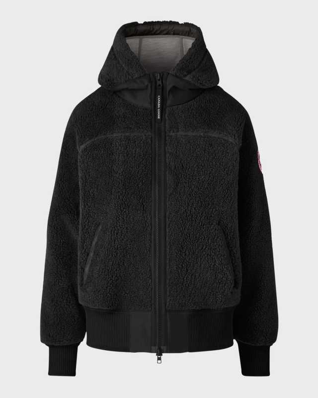 Simcoe Oversized Fleece Hoodie, Black